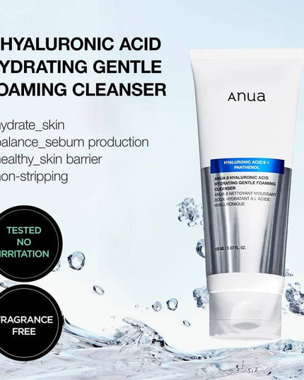 Anua 8 Hyaluronic Acid Hydrating Gentle Foaming Cleanser