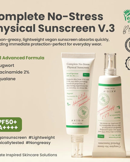 Complete No-Stress Physical Sunscreen SPF50+